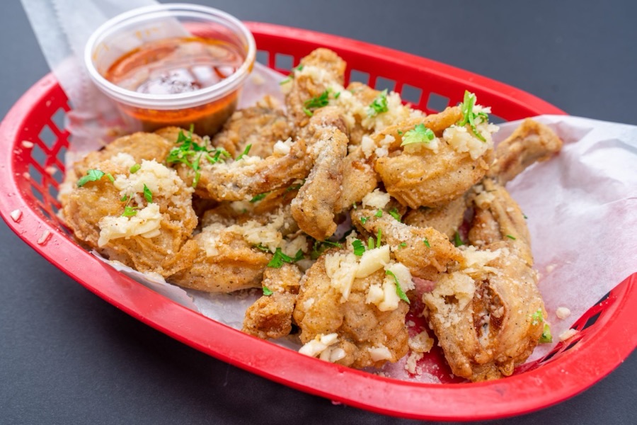 Garlic Parmesan frog legs